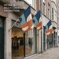 Drapeau d'événement personnalisé 3x5 pieds pour stand d'exposition, toile de fond de stand de salon professionnel, impression polyester extérieure, bannière publicitaire avec logo personnalisé