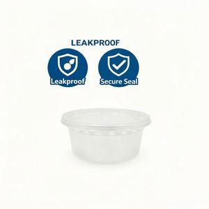 Couvre-gobelets en plastique transparent de 4 oz, sans BPA, compatibles micro-ondes, 50 ensembles |   Sauces, vinaigrettes, condiments, échantillons, collations, contrôle des portions - Product Image 2