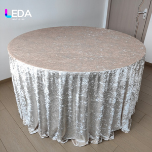 LEDA High Quality Reusable Multi-color Shiny Diamond Velvet <b>Table</b> Cloth Fabric <b>Table</b> Decoration Wedding Party Banquet Decor - Product Image 4