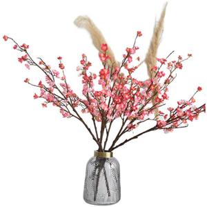 O-X0100 Vente chaude Fournisseur Bouquet <span class=keywords><strong>de</strong></span> fleurs artificielles Fleurs en soie faites à <span class=keywords><strong>la</strong></span> main Branches <span class=keywords><strong>de</strong></span> fleurs artificielles Prunier artificiel Fleur <span class=keywords><strong>de</strong></span> prunier Sakura - Product Image 4