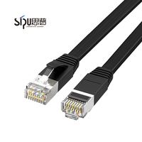 Cable de Conexión Ethernet Gigabit Cat6a UTP con Cubierta de PVC, Delgado, de Cobre Desnudo para Laptop, con Certificación CE y RoHS
