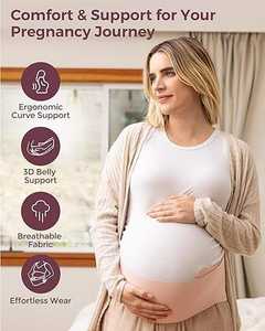 Ceinture de maternité confortable et invisible pour le ventre, pour la préparation à l'accouchement, soulageant les douleurs dorsales, pelviennes et des hanches - Product Image 4