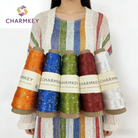 Good Price 50g/roll Pure Cotton Sequin Yarn Hand Knitted 3mm+6mm Sequins Blended Yarn