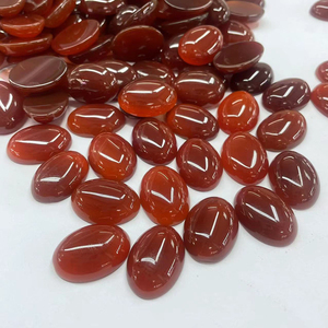 Bán buôn màu xanh lá cây mã não ngọc Chrysoprase mã não đỏ pha lê đá tự nhiên hình bầu dục vòng mặt đá Cabochon đá quý - Product Image 5