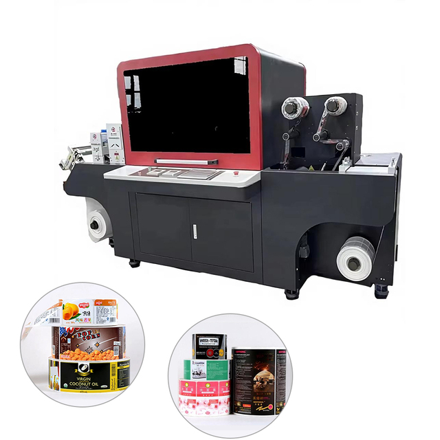 Logo Sticker Printer CMYKW Self Adhesive Waterproof Labels Printing Machine Roll to Roll Digital Label Printing Machine