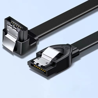 SAMZHE Cable SATA 3.0 de 0.5m con Conector en Ángulo Recto, Cable de PVC para Disco Duro Externo/HDD y Unidad Óptica, Carga Rápida de Doble Canal