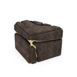 Luxury Leather Bed Stand Villa Designer Bedroom Side Home Irregular <strong>Stool</strong> Master Bedroom Creativity <strong>Bedside</strong> <strong>Table</strong> - Product Image 5