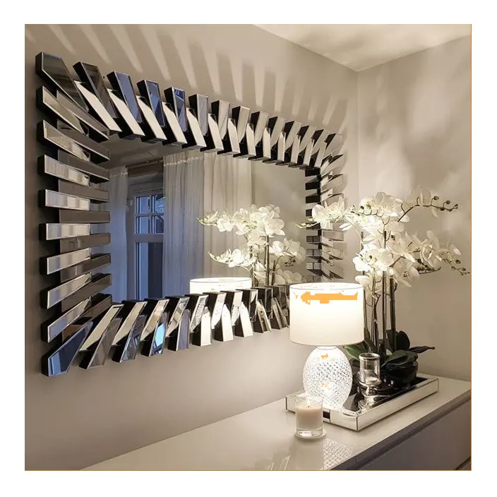 Art Decorative Big Frameless Floor Wall decorative mirror