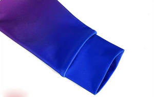 Vêtements de cyclisme personnalisables avec des couleurs dégradées bleu et violet, sensation de superposition, avec logo imprimé, maillot de cyclisme pour femmes et hommes, événements, route - Product Image 6