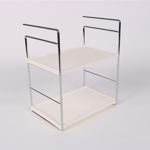 Fashion 2 tiers kitchen plastic storage rack