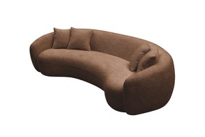Juego de Sofás de Lujo con Tapicería Bouclé, Cinco Plazas, Curvo, Seccional, para Vestíbulo de Hotel, Sala VIP, Sala de Espera, Villa, Apartamento - Product Image 5