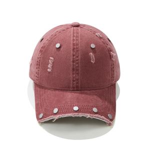 Style rétro hip-hop avec rivets et bords effilochés, ajustement unisexe (55-60 cm), mode vintage pour la rue, le shopping et les activités de plein air - Product Image 3