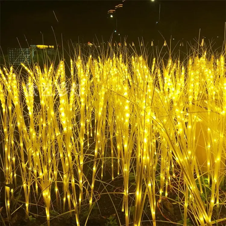 Tren lámpara de césped patio impermeable al aire libre de trigo forma led Luz de jardín