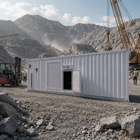 Générateur diesel 625 kVA pour l'exploitation minière avec filtration robuste / Générateur diesel silencieux de type conteneur 500 kW pour centrales électriques