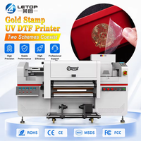 Imprimante d'étiquettes UV DTF automatique LETOP Factory 60CM, machines d'impression numérique de stickers rouleau à rouleau, imprimante UV à estampage doré