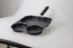 Poêle à petit déjeuner 3 en 1 poêle à hamburger poêle à frire revêtement antiadhésif poêle à frire bakélite avec grain de bois doux - Product Image 5