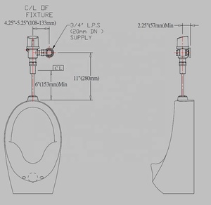 Mecanismo de descarga automático sin contacto con sensor para lavabos de Taiwán, modelo UF526DE, para uso en hoteles. - Product Image 5