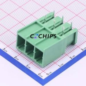 KF2EDGSR-7.62-3P Plug-in Terminal Block Bent Lead Through Hole,P=7.62mm Board-to-Board / Socket - Closed 1x3P 7.62mm Green - Product Image 1