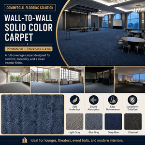 Hotel <b>Carpet</b> Solid Colors Wall to Wall Plush Tufted Modern Style Living Room - Product Image 5