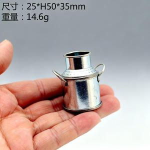 Miniatures de maison de poupée, accessoires miniatures pour maison, mini bidon de <span class=keywords><strong>lait</strong></span> en métal, seau en métal, décoration de jardin - Product Image 4