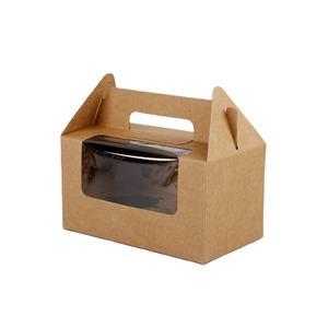 Emballages de boulangerie écologiques jetables avec fenêtre transparente, emballages haut de gamme pour la présentation de pâtisseries personnalisées, gaufrage, revêtement UV - Product Image 3