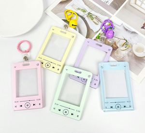 Cute Vertical ID <b>Card</b> Protector <b>Music</b> Player Style Protective Sleeve with Photocard Cover Factory Keychain and Photo Frame - Product Image 1