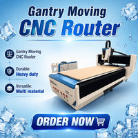 Routeur CNC 1325 pour portes d'armoires, présentoirs en acrylique et panneaux en PVC, table à vide 7,5 kW