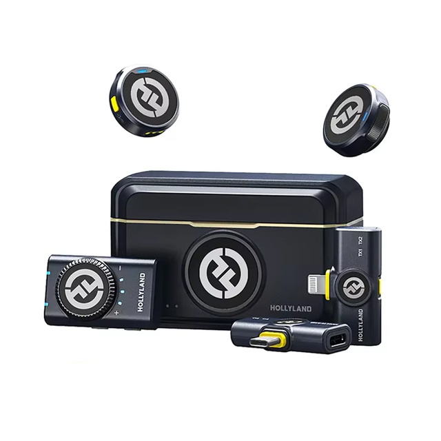 Lark Mix Button Wireless Noise Cancelling Plastic Lavalier Microphone for Smartphones Radio Recording Live Broadcast