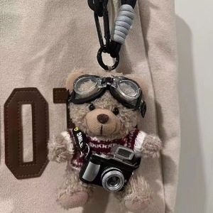 Llavero de Peluche con Forma de <span class=keywords><strong>Oso</strong></span> Teddy con Cámara Creativa, para Bolsa, Mochila, Llaves de Coche - Product Image 1