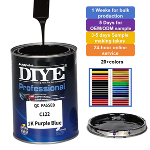 C122 1K Résine acrylique respectueuse de l'environnement Apprêt bleu violet Réparation des rayures Finition Peinture automobile Amplification de la couleur liquide - Product Image 1