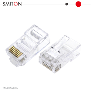 Connecteur <span class=keywords><strong>Rg45</strong></span> UTP Cat5e CAT6 RJ 45 <span class=keywords><strong>RJ45</strong></span> pour câble réseau solide toronné 8P8C plaqué or <span class=keywords><strong>RJ45</strong></span> Jack Plug Connecteur Ri45 - Product Image 6