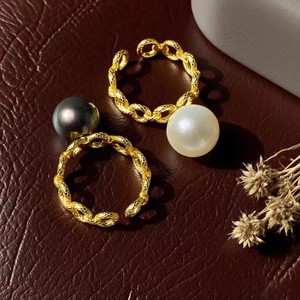 10731DIY Pearl Accessories S925 Silver Ring Empty Holder 11-13mm Round <b>Concealer</b> Silver Ring Holder Jewelry Findings Components - Product Image 3