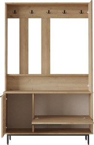 <span class=keywords><strong>Perchero</strong></span> de madera de ratán metálico de estilo moderno con tablero de partículas de <span class=keywords><strong>espejo</strong></span>, armario de pasillo para zapatos y bolsos para dormitorio y comedor - Product Image 6