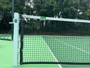 Poste de pickleball profissional em liga de alumínio para uso externo, poste de rede e sistema de rede para pickleball