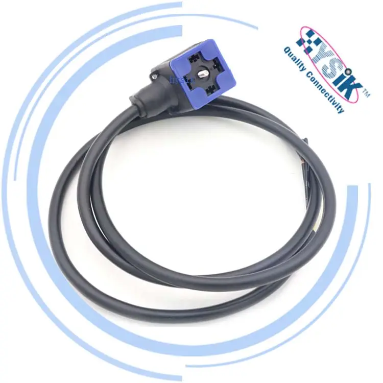 Electrical Power Supply Connector DIN EN175301-803 3+PE VALVE Cable Connector With 24VDC