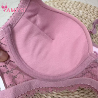 Amysi 5521 #   Set Bra dan Celana Dalam Berkualitas Tinggi, Bahan Bernapas, Model Fashion, Set Bikini Bra Halus, Lingerie Wanita Lucu, Push-Up, Gaya Sehari-hari