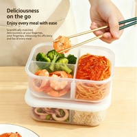 Nouvelles Tendances : Boîte à lunch en silicone haute transparence, compatible micro-ondes, boîte bento, récipient pour repas diététiques, boîte de conservation alimentaire