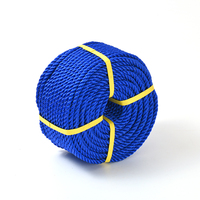 Corde torsadée en PE noir haute ténacité et durable 8mm/38mm/14mm 365m pour emballage de bateaux marins