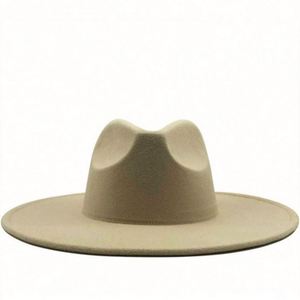 Men High Quality Custom Wool Wide Brim Felt Fedora Hats Unisex Wholesale - Product Image 3