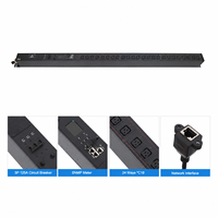 Compteur intelligent GC monophasé 230V 32A avec 24 prises allemandes Équipement de distribution d'énergie d'entrée PDU à fond de câble 3M