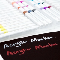 Marqueurs de peinture acrylique 72 couleurs, stylos de peinture acrylique à pointe fine pour le bricolage et l'artisanat.