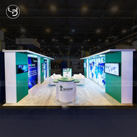 Stand d'exposition modulaire Yota 20x20 pieds en aluminium avec impression sur tissu SEG, location de stand de salon professionnel aux États-Unis, en Europe et en Chine