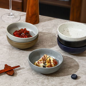 Bol en céramique japonaise de 4,5 pouces, poterie verte grossière, pour soupe, dessert et riz, style japonais élégant pour la <span class=keywords><strong>table</strong></span> à manger - Product Image 5