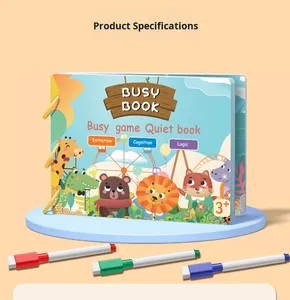 Livres sensoriels éducatifs de haute qualité pour enfants d'âge préscolaire, livres d'images pour jeux éducatifs, papier métallique collant résistant à l'arrachage - Product Image 1