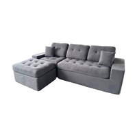 Canapé modulaire en forme de L avec ottoman, combinaison libre, canapé en tissu pour salon, meubles de maison