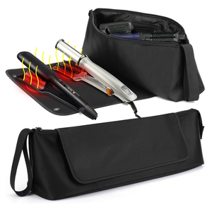 2合1热头发造型工具旅行必需品储物袋带耐热垫超长旅行发袋 - Product Image 1