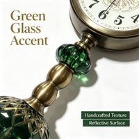 Horloge de table en verre artisanal de luxe rétro Armens 6802-1, ornements pour la maison américaine, horloge à quartz