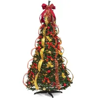 Klaar Om Pop Up Eenvoudige Montage Volledig Versierd Pre-Lit 6 Ft Kerstboom