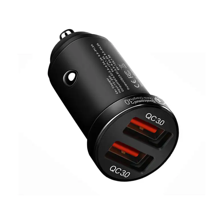 Portable Phone fast Charger 2 Port Usb Car Charger Quick Charge 3.0 Dual usb for iphone small quick cell