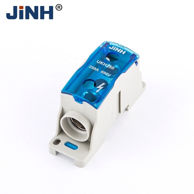 JHUKH250A 690V Large Current Terminal Board Distribution Blocks Power TH35-7.5 DIN Rail Terminal Block